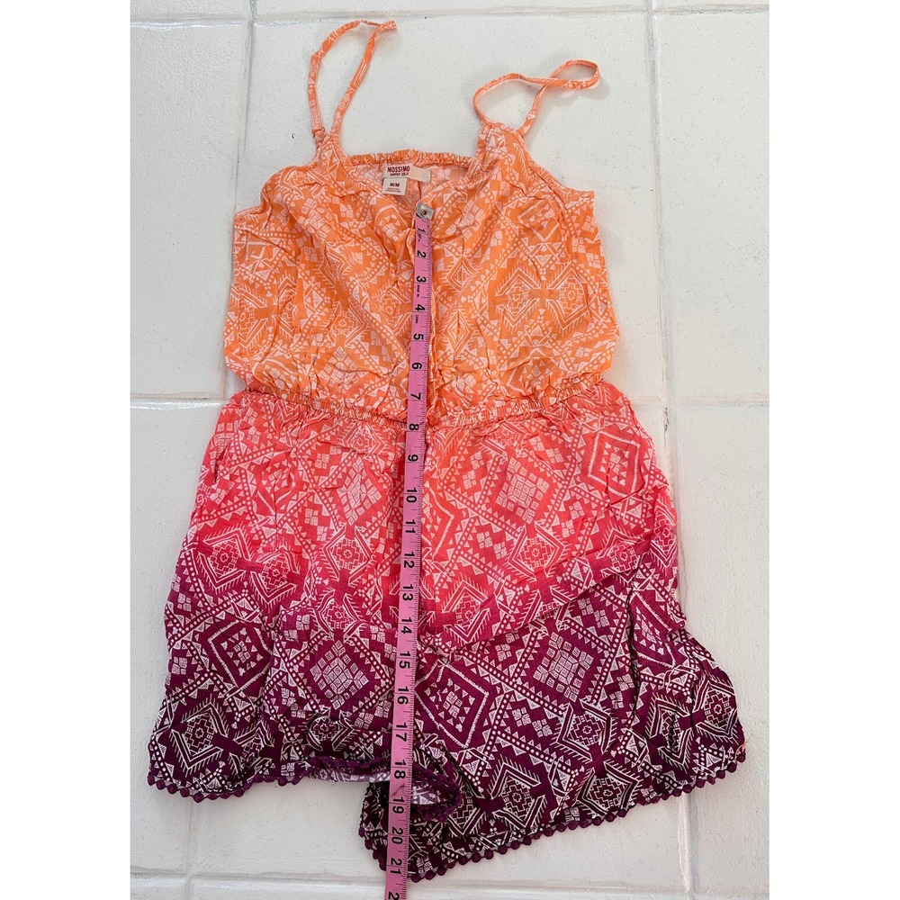 Mossimo Romper Womens Medium Supply Co. Orange Gradient Bohemian Orange Dress - Picture 9 of 9